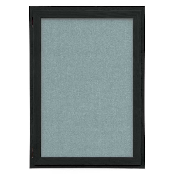 Outdoor Enclosed Combo Board, 72"x36", Black Frame/Blue & Cobalt